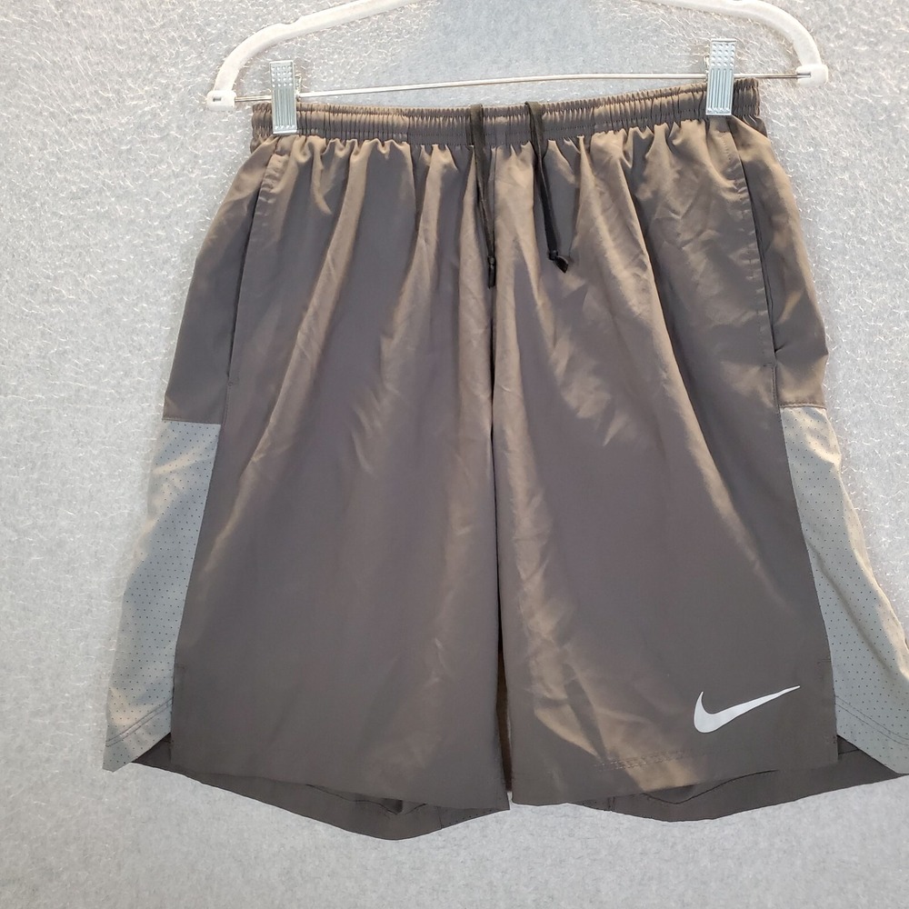 Nike Men Activewear Shorts Medium Gray‎ Versatile Dri Fit Logo Unlimited Lined
